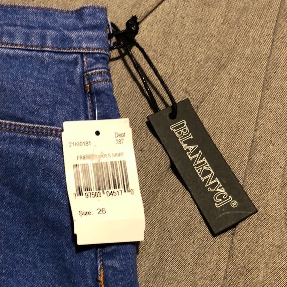 Blank NYC Friendly Skies A-Line Denim Mini Skirt - Picture 8 of 16